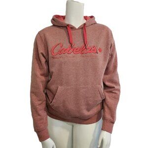 Cabela's Burgundy Heathered Pink Hoodie Size Large